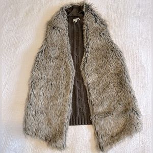 Joseph A Faux Fur Vest